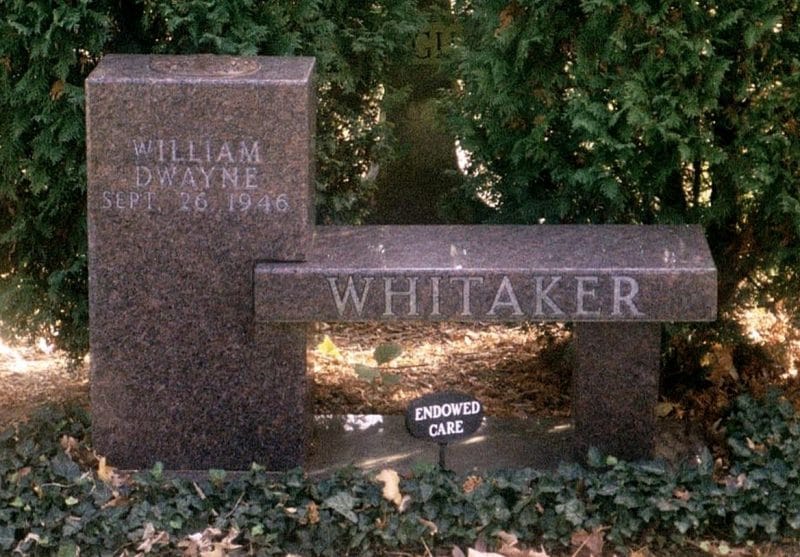 Whitaker Brown Bench Memorial with Bronze