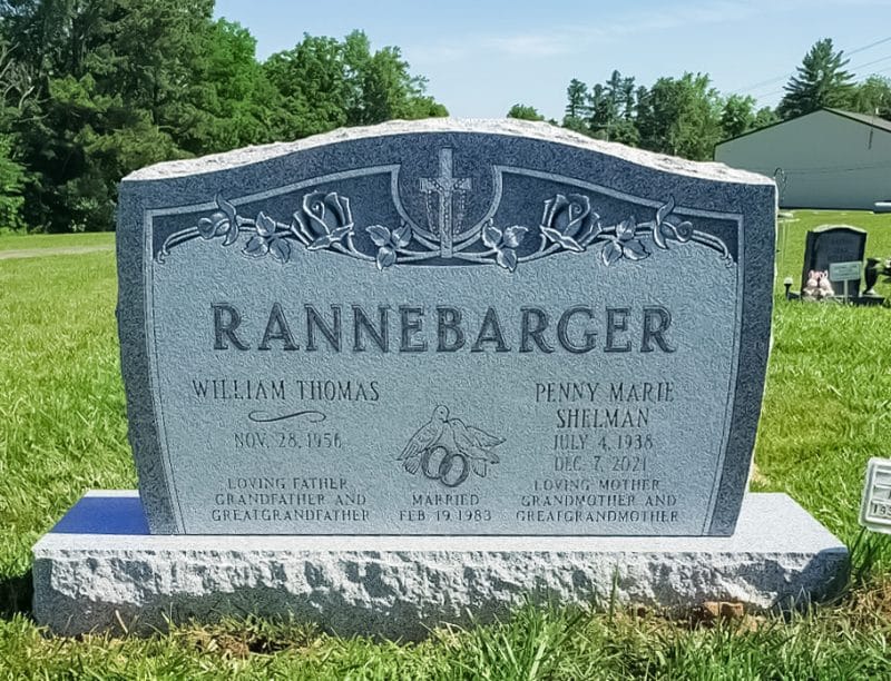 double headstone designs