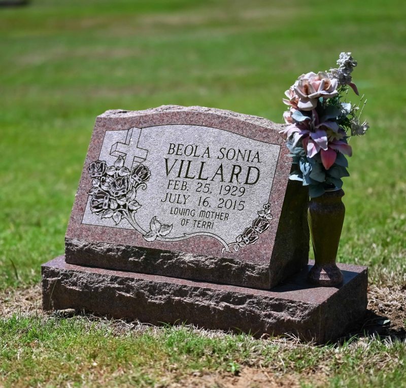 Villard Red Granite Stone with Vase