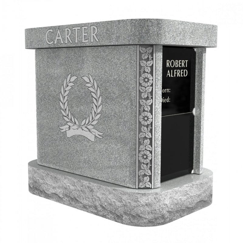 Cremation Columbariums Carter with Wreath Design