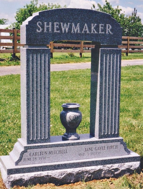 Shewmaker Memorial with Columns and Vase